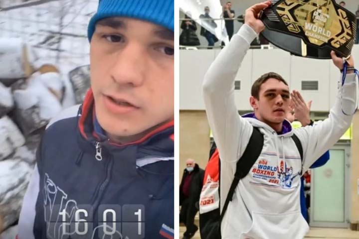 Чемпион мира по боксу из Минусинска показал, как колет дрова